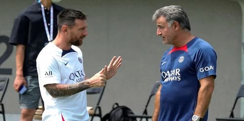 Foto de Messi y Galtier