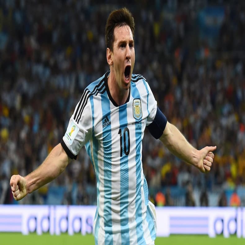 Messi festejando un gol